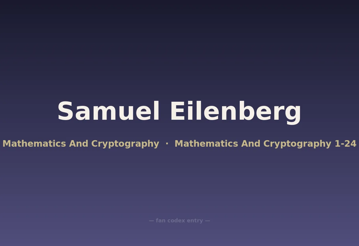 Samuel Eilenberg