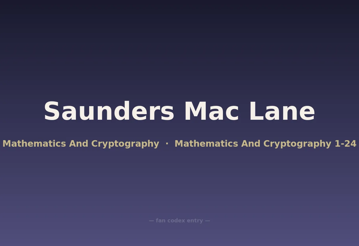 Saunders Mac Lane