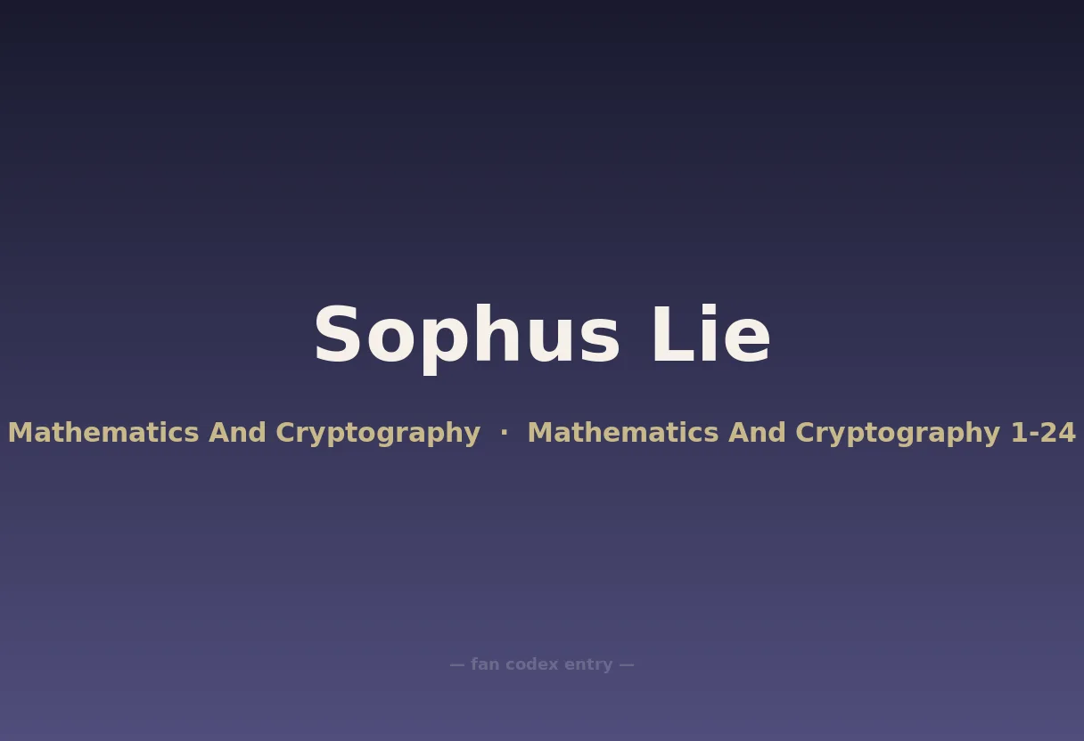Sophus Lie