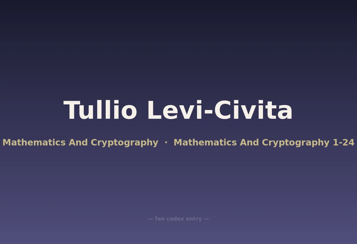 Tullio Levi-Civita