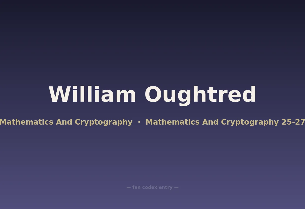 William Oughtred